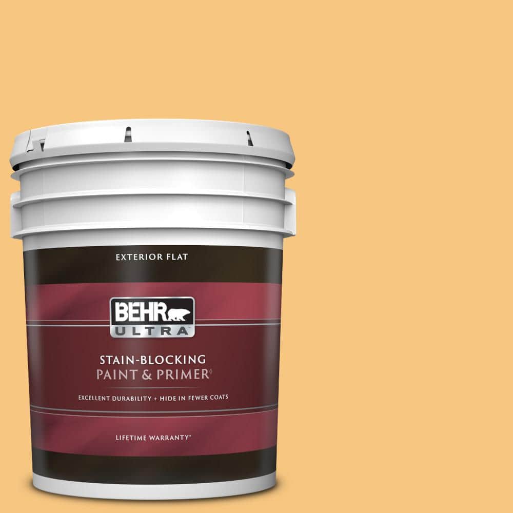BEHR ULTRA 5 gal. PPU607 Jackfruit Flat Exterior Paint & Primer