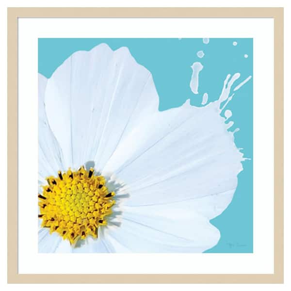 Amanti Art Flower Pop V by Marie Elaine Cusson 25 in. W x 25 in. H. Wood Framed Wall Art Print Framed in Brown