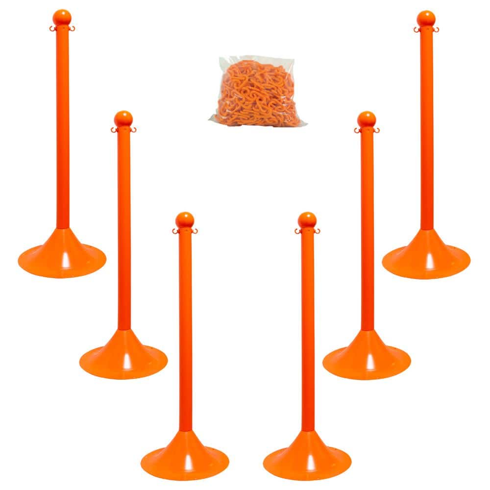 2 in. Light Duty Stanchion and Chain Kit in Safety Orange price history on PriceWatchPro