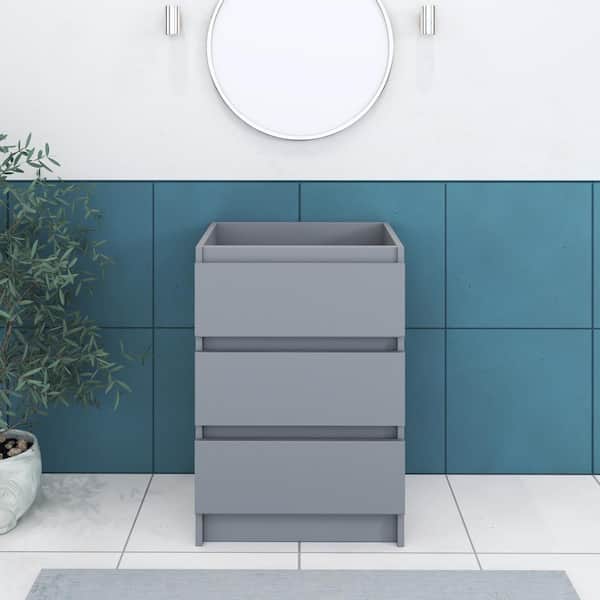 VOLPA USA AMERICAN CRAFTED VANITIES Pepper 24 in. W x 20 in. D Bath Vanity Cabinet Only in Gray