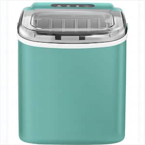 8.7 in. W 26 lbs. Per Day Bullet Ice Portable Counter Top Ice Maker in Green