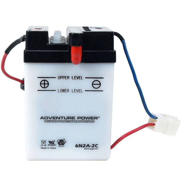 UPG Conventional Wet Pack 6-Volt 2 Ah Capacity W Terminal Battery
