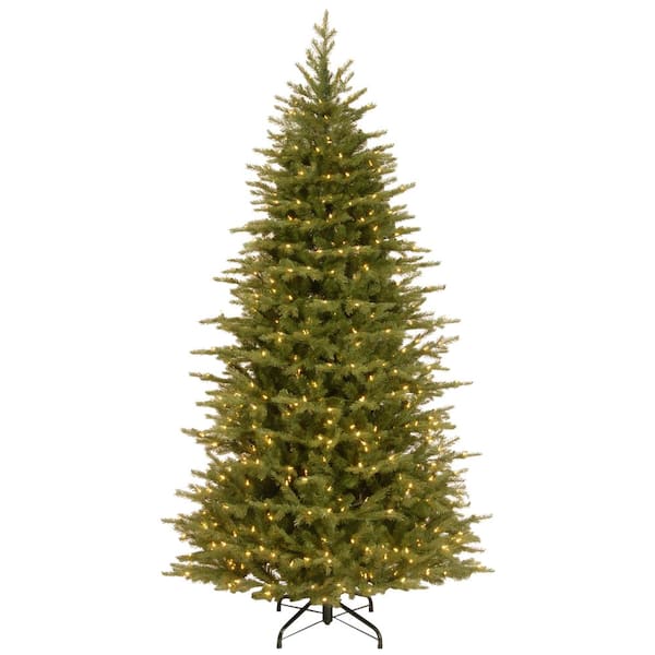 National Tree Company 7.5 ft. Nordic Spruce Artificial Christmas Slim Tree with Light Parade LED Lights