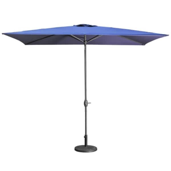 ITOPFOX 10 ft. Blue Large Rectangular Outdoor Patio Market Umbrella for Beach Garden Outside