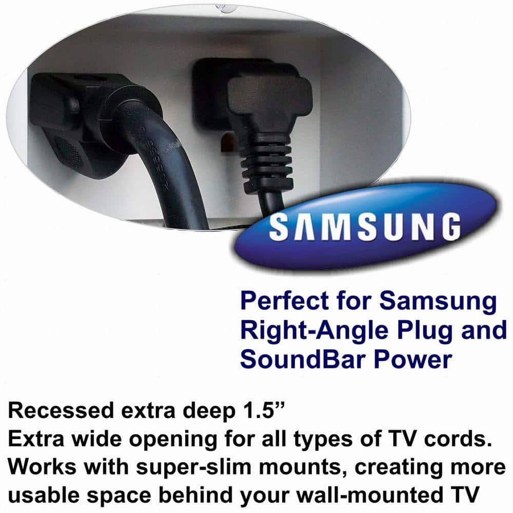White Plastic 2-Gang In-Wall Cable Management System