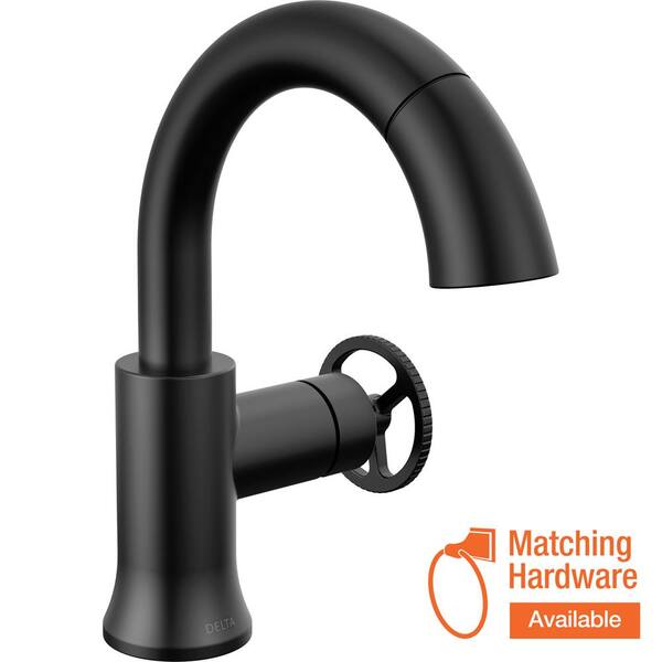Delta Trinsic Single Handle Single Hole Bathroom Faucet with HighArc