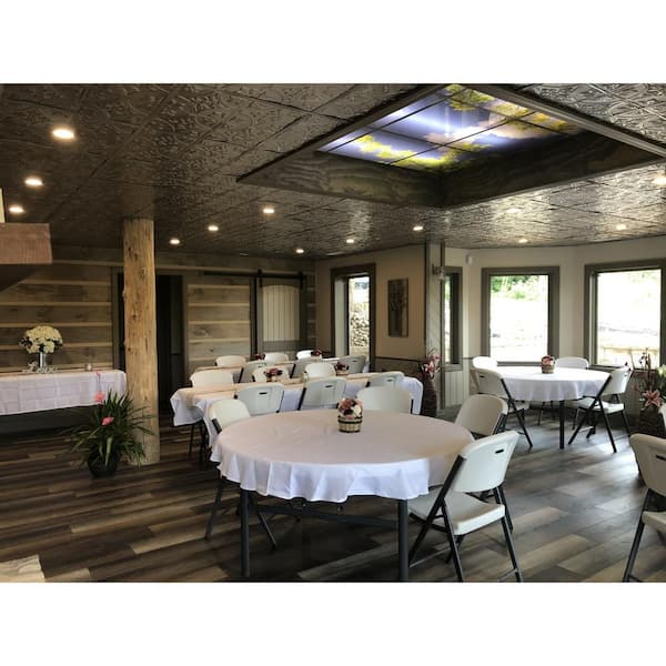 Tiptoe White 2 ft. x 2 ft. Decorative Nail Up Tin Ceiling Tile (48 sq. ft./case)