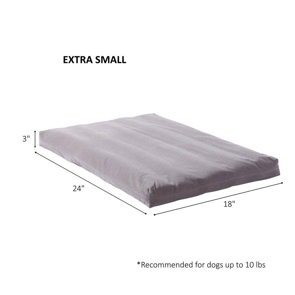 Gray Extra Small Reversible Microfiber Crate Pad