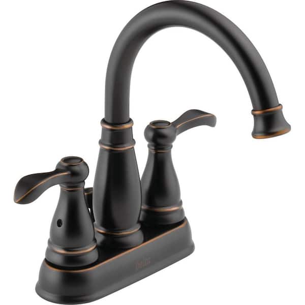 Delta Porter 4 in. Centerset 2-Handle Bathroom Faucet in Oil Rubbed Bronze