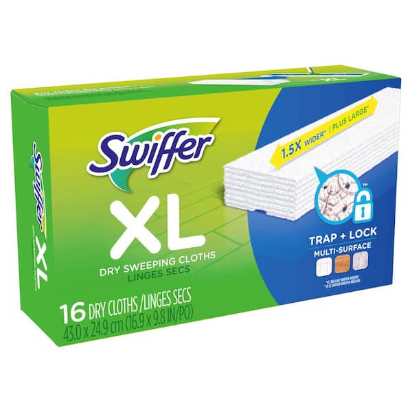 Swiffer Dry Refills Recycled synthetic Fibers 18 Each (Pack Of 6