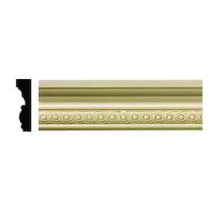 1602 1/2 in. x 1-3/4 in. x 6 in. Hardwood White Unfinished Rondele Small Chair Rail Moulding Sample