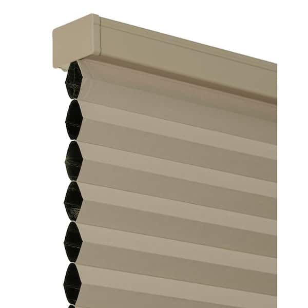 Chicology Cut-to-Size Khaki Grey Cordless Blackout Insulating Polyester Cellular Shade 53 in. W x 48 in. L