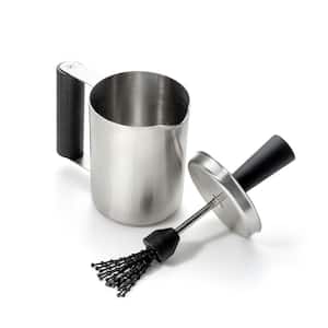 Stainless Steel Grill Basting Cup and Sauce Brush Cooking Accessory