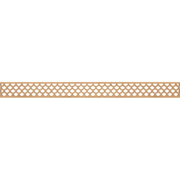 Ekena Millwork Hudson Fretwork 0.25 in. D x 46.375 in. W x 4 in. L Maple Wood Panel Moulding