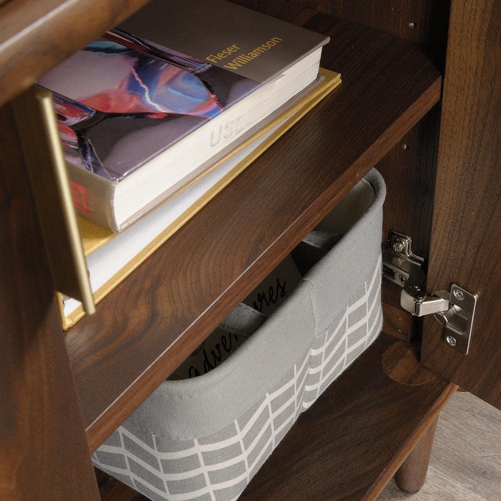 Grand Walnut 30" Tall Storage Cabinet with Shelves