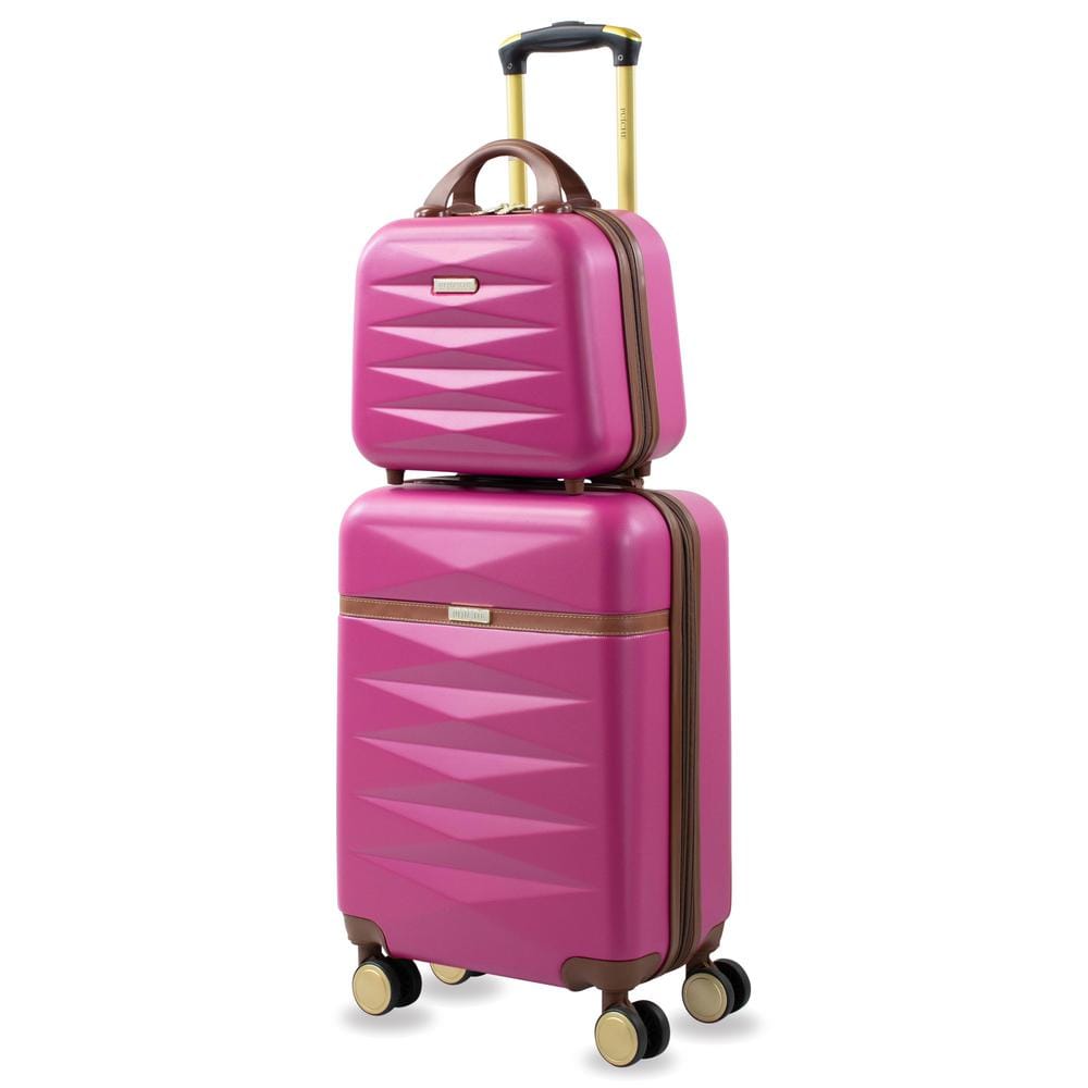 PUICHE Jewel 2-Piece Magenta Carry-On Weekender Expandable Spinner