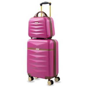 Jewel 2-Piece Magenta Carry-On Weekender Expandable Spinner Luggage Set
