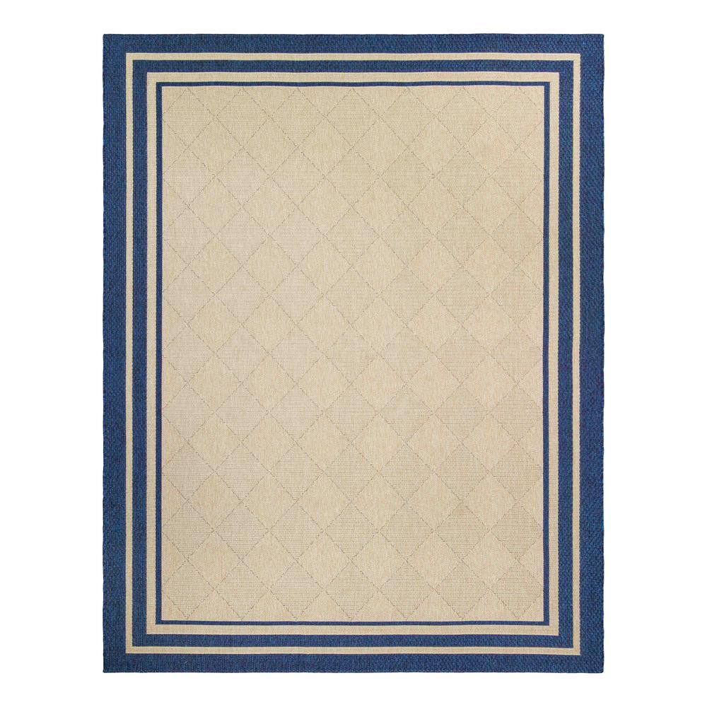Studio By Brown Jordan Calypso Abbey Navy 6 ft. x 9 ft. Border Indoor