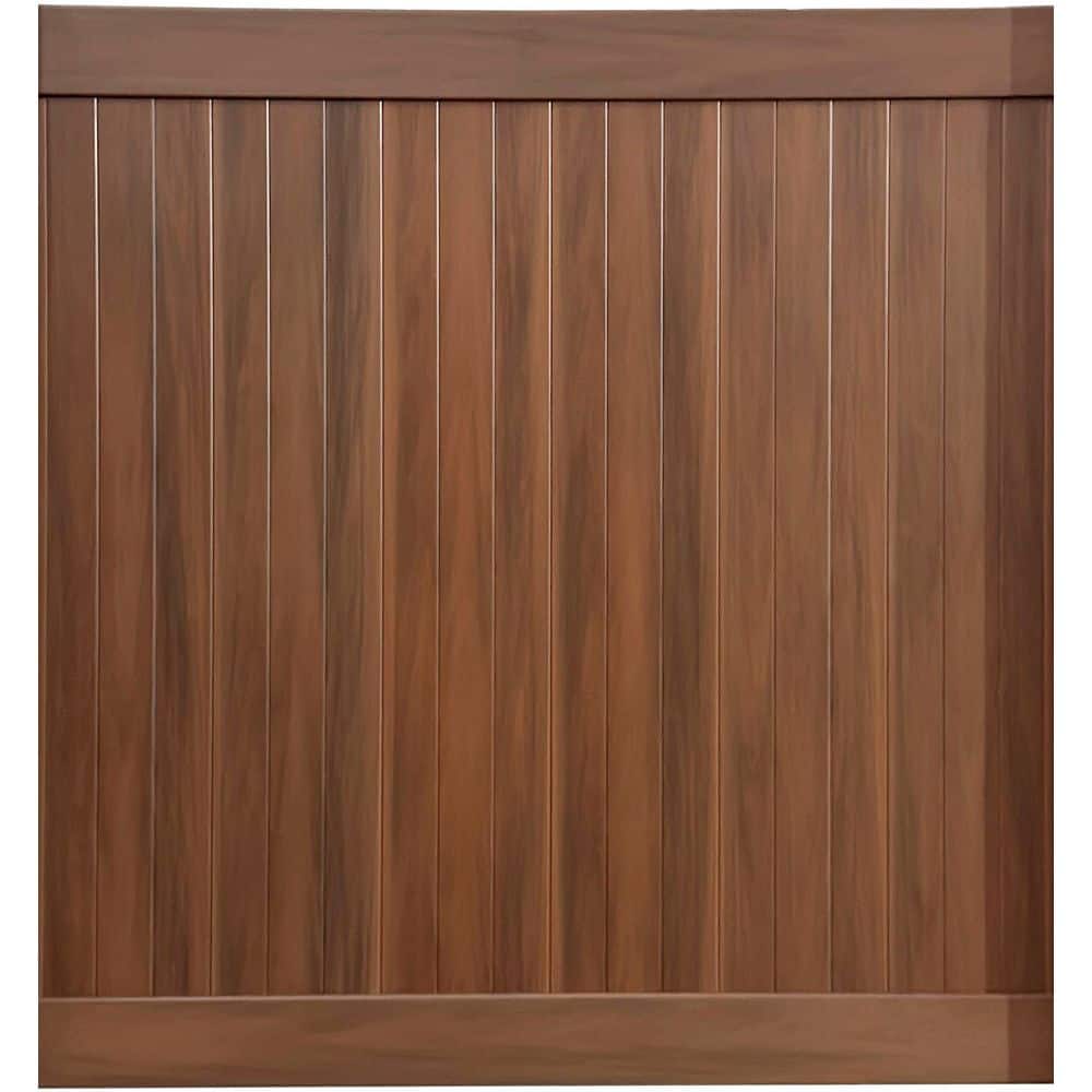 6 ft. x 6 ft. Board on Board Framed Flat Woodgrain Hickory Vinyl Fence Panel With Steel Inserts (Unassembled) price history on PriceWatchPro