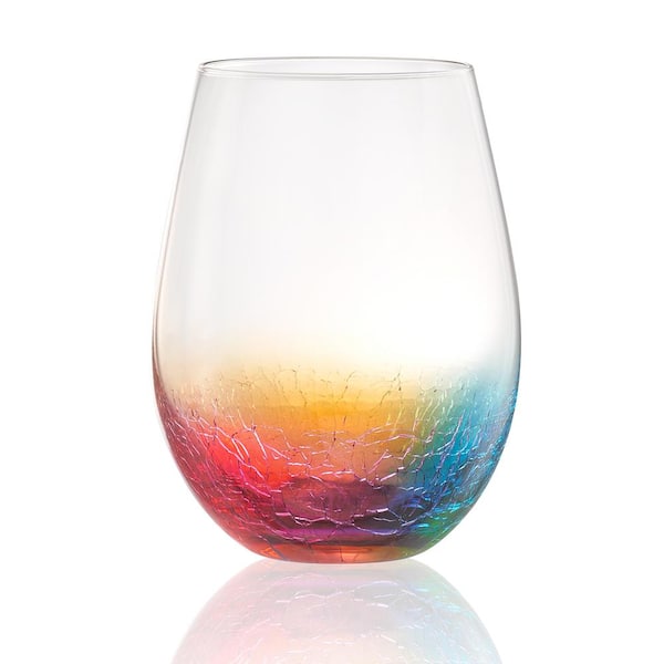Iridescent Wine Glass Set of 2/4/6, 19 oz Pretty Cute Cool Rainbow Colorful Halloween Glassware - Set of 2, Women's, Size: One Size