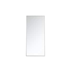 Timeless Home 30 in. W x 60 in. H x Contemporary Metal Framed Rectangle Silver Mirror