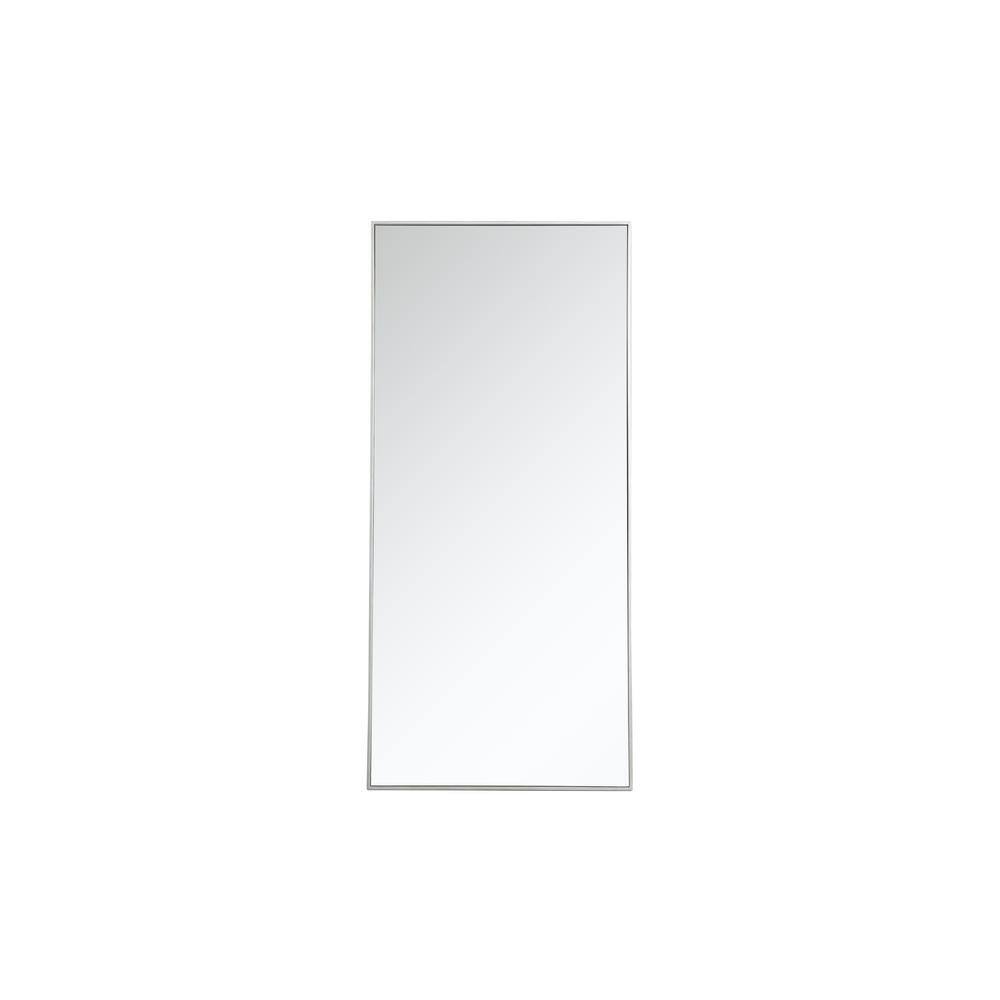 Large Rectangle Silver Modern Mirror (60 in. H x 30 in. W)