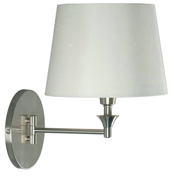 Kenroy Home Martin 1-Light Brushed Steel Wall Swing Arm Lamp