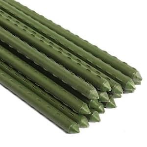 Never Rust 5 ft. x 5/16 in. Dia Polyethylene Coated Garden Plant Stakes for Support (10-Pack)