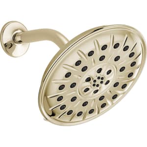 4-Spray Patterns 1.75 GPM 8.25 in. Wall Mount Fixed Shower Head with H2Okinetic in Lumicoat Polished Nickel