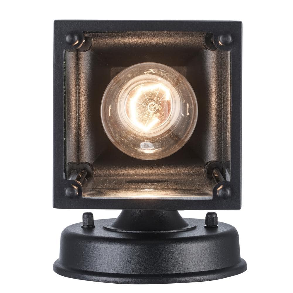 Patrician Black Clear Glass Outdoor Wall Lantern Sconce