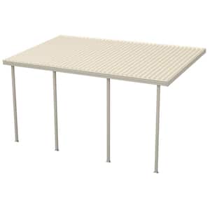 28 ft. x 10 ft. Ivory Aluminum Frame Patio Cover, 4 Posts 10 lbs. Snow Load