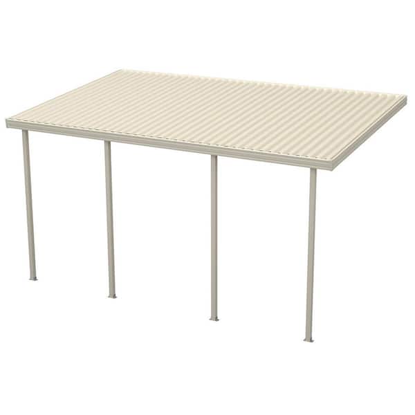 26 ft. x 12 ft. Ivory Aluminum Frame Patio Cover, 4 Posts 10 lbs. Snow Load