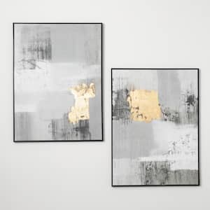 Contemporary Gray Framed Art Print 47.25 in. x 35.5 in. (Set of 2)