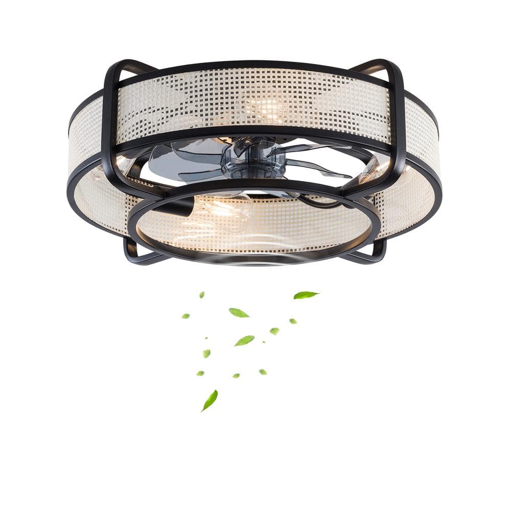 21 in. Indoor Black and White Farmhouse 6-Speed Caged Ceiling Fan with Reversible Motor and Remote Included price history on PriceWatchPro