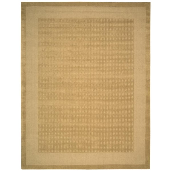 Nourison Simply Elegant Sand 4 ft. x 6 ft. Solid Contemporary Area Rug