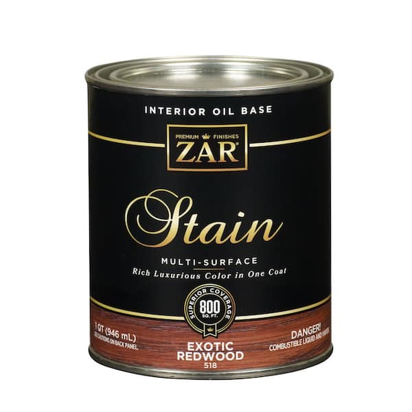 ZAR 1 qt. Semi-Transparent 518 Exotic Redwood Oil-Based Multi-Surface Interior Wood Stain