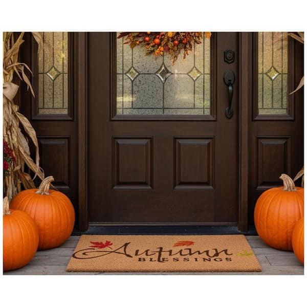 Calloway Mills Autumn Blessings 17 in. x 29 in. Coir Door Mat