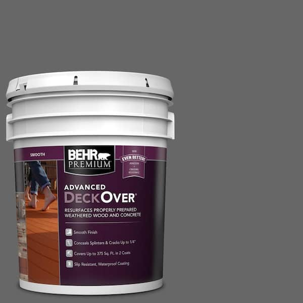 BEHR Premium Advanced DeckOver 5 gal. #SC-131 Pewter Smooth Solid Color ...