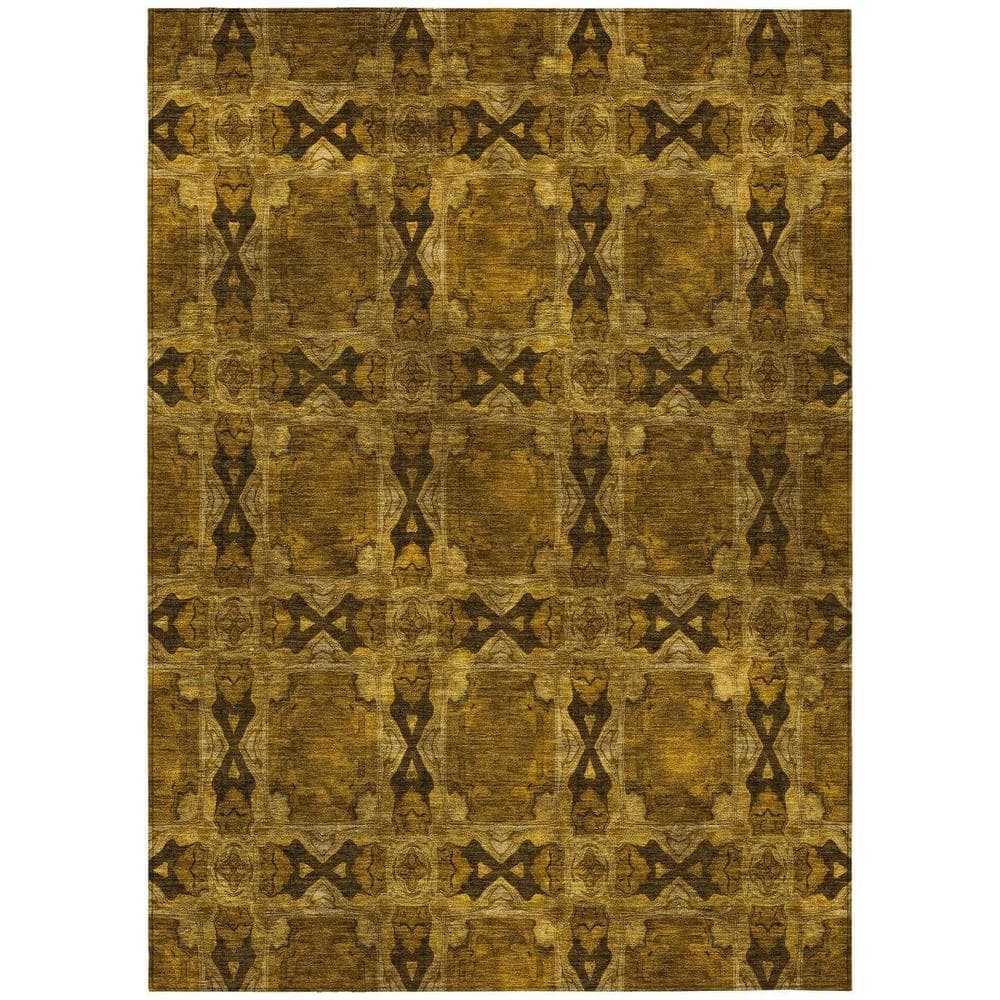 Chocolate 8 ft. x 10 ft. Woven Floral;Medallion Rectangle Indoor/Outdoor Area Rug price history on PriceWatchPro