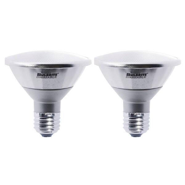 Bulbrite 50W Equivalent Cool White PAR30SN Dimmable LED Wet Rated Light Bulb (2-Pack)