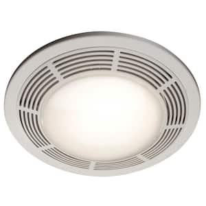 100 CFM Ceiling Bathroom Exhaust Fan with Light and Night Light