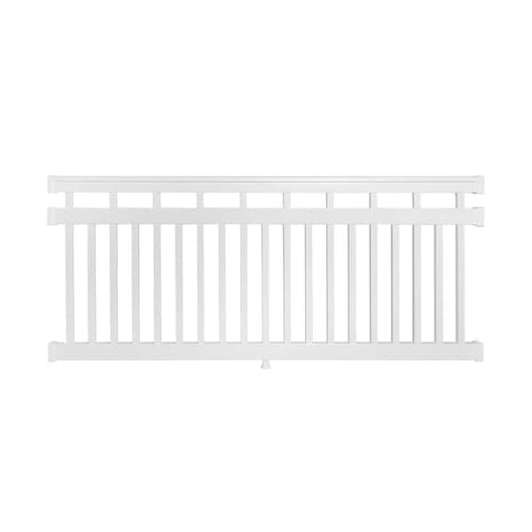 Weatherables Hallandale 3.5 ft. H x 6 ft. W Vinyl White Railing Kit