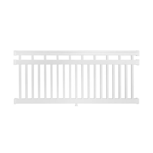 Weatherables Hallandale 3.5 ft. H x 6 ft. W Vinyl White Railing Kit WWR ...