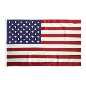 3 ft. x 5 ft. Polyester American National Flag with Brass Grommets