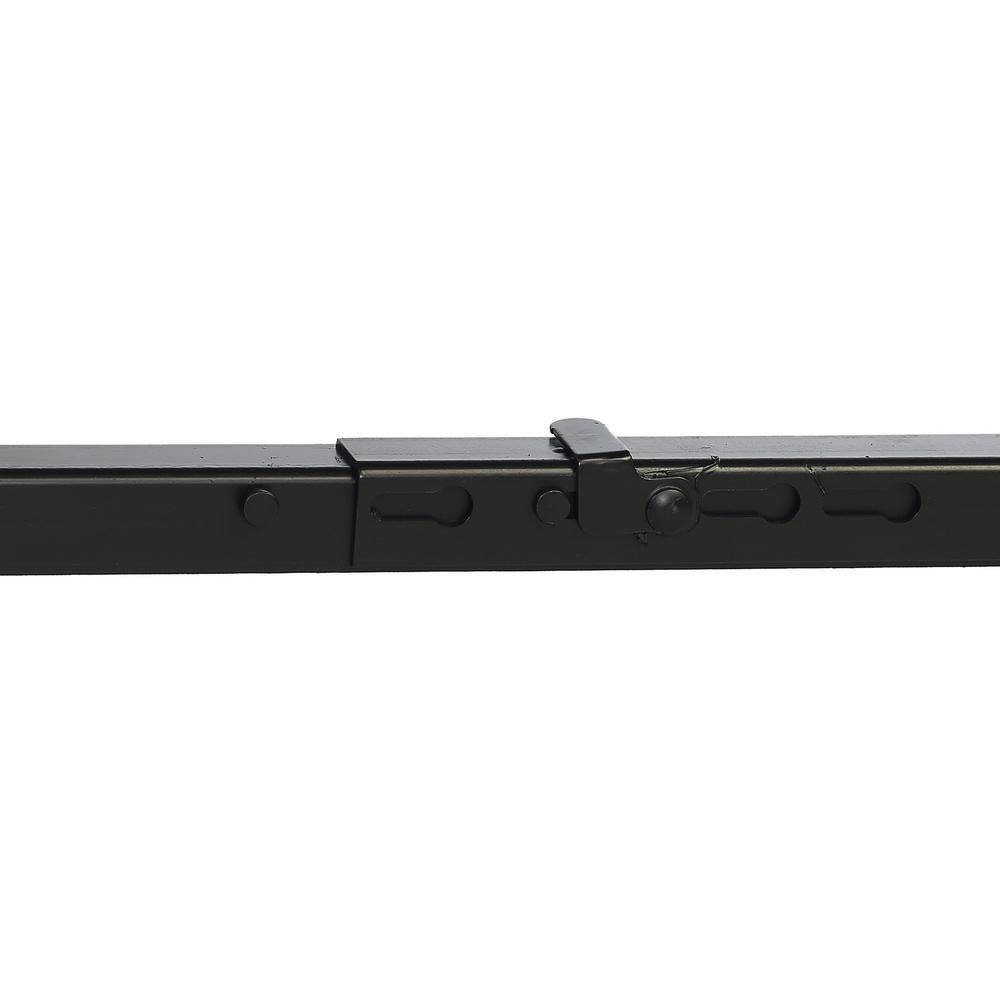 Adjustable Black Steel Queen Bed Frame with 9 Legs