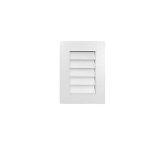 16 in. x 22 in. Rectangular White PVC Paintable Gable Louver Vent Non-Functional