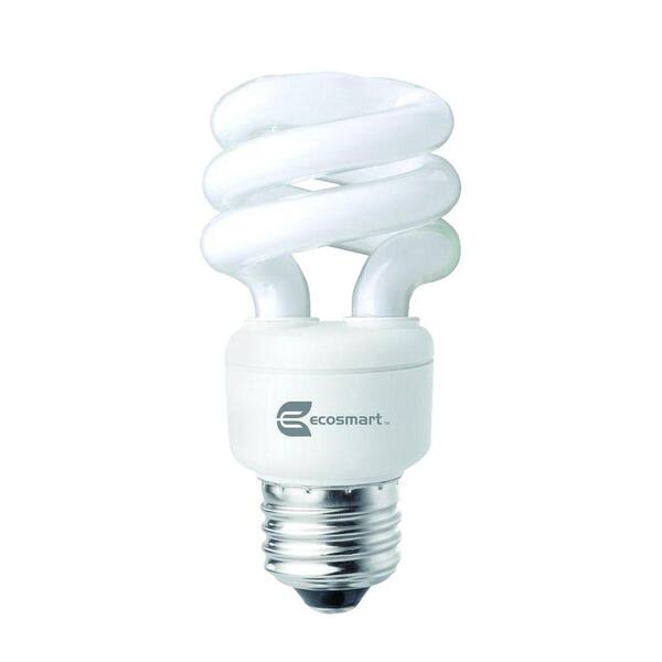 EcoSmart 40-Watt Equivalent Spiral CFL Light Bulb, Daylight (4-Pack)