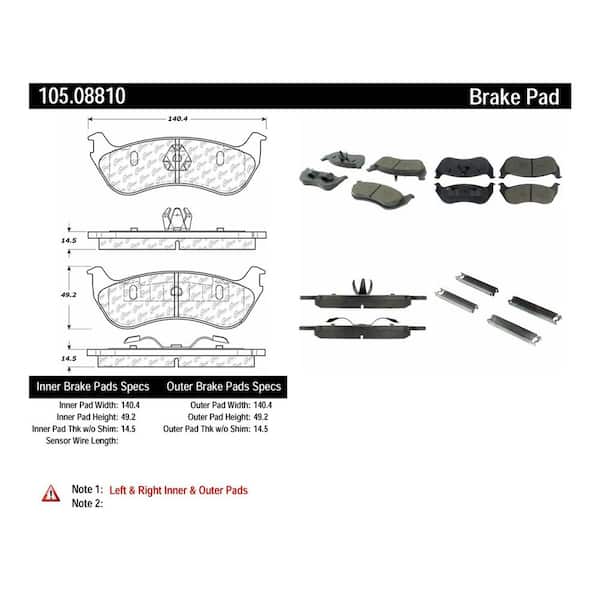 Centric Parts Disc Brake Pad Set 2002-2005 Ford Explorer V6 V8