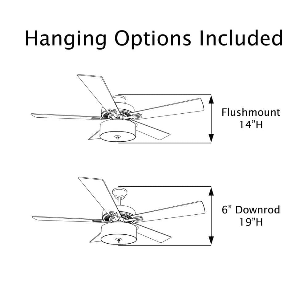 52" Oil Rubbed Bronze WiFi Smart Ceiling Fan with LED Light