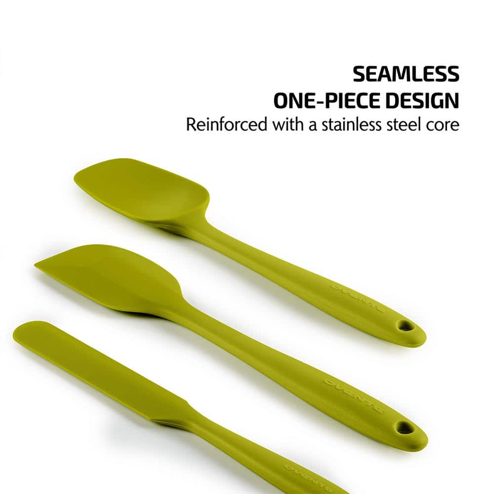 Green 5-Piece Heat-Resistant Silicone Spatula Set